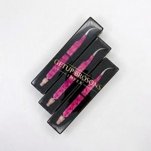 Pince à cils GETUP BROSONS IMPEX courbée en acier inoxydable avec revêtement papier, personnalisable, découpe laser perforée, vente en gros, marque privée - Product Image 3