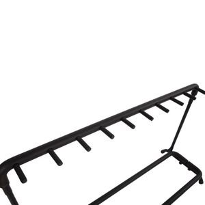 Supporto per Chitarre a 9 Scomparti Nero per Conservazione Sicura degli Strumenti - Product Image 3