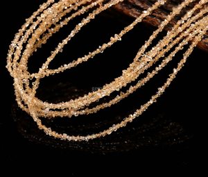 Cuentas de diamante Herkimer amarillo AAA de 2-3 mm, pequeñas, crudas, sin cortar, para la fabricación de joyas, venta al por mayor. - Product Image 3