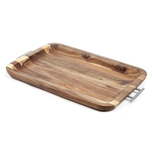 Bandeja de Servir de Bambú Rectangular, Diseño Minimalista Sólido, Juego de Platos de Madera Duraderos para Decoración del Hogar, Juego de Bandejas de Servir de Bambú - Product Image 5