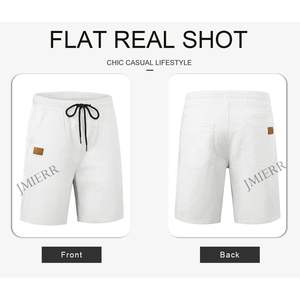 2025 Men's Casual 100% Cotton Joggers Pants and 3D Woven Polyester Shorts with Elastic Waist Logo Decorations Street Wear - Product Image 5