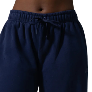 Women's Navy Blue Wide Leg Sweatpants Relaxed Fit Premium Fleece Lounge Pants Elastic Waist Casual Workout Everyday Sportswear - Product Image 3