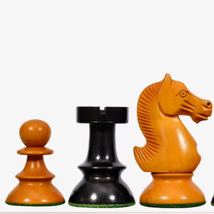 Jeu d'échecs vintage Vienne ancienne V2.0, roi de 3,8 cm en bois d'ébène et de buis antique, au meilleur prix - Product Image 1