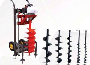 เครื่องเจาะดินแบบ 2 จังหวะ ใช้เชื้อเพลิงเบนซิน สำหรับงานหนัก ประสิทธิภาพสูง พร้อมรถเข็น สำหรับงานติดตั้งรั้วและการปลูกต้นไม้ - Product Image 3