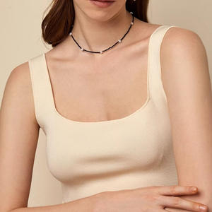 Collier de perles d'eau douce naturelles pour femmes, haut de gamme, minimaliste, luxe, dopamine dressing - Product Image 2