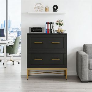 Double <b>Drawer</b> <b>Filing</b> Cabinet Printer Stand and Living Room Storage Cabinet - Product Image 4