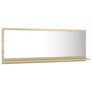 39.4 di quercia "x 4.1" x 14.6 "specchio da bagno in legno con specchi da bagno - Product Image 3