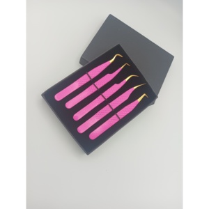 Beauty Salon Stainless Steel Precision Fine Tip Eyelash Applicator Tweezers for Lash Extension Technicians - Product Image 1