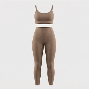 Ensemble de vêtements de yoga sans couture pour femmes, vente en gros personnalisée, haute élasticité, séchage rapide, tenue de sport, équipement de fitness - Product Image 1