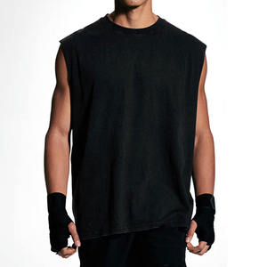 Premium Quality Men Slim Fit <b>Hip</b> Hop Tank Tops Gym Wear Custom Training Fitness Bodybuilding shrink 100% Cotton - Product Image 4