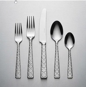 Ensemble de couverts modernes en acier inoxydable avec manche poli miroir pour la vaisselle de mariage - Product Image 1