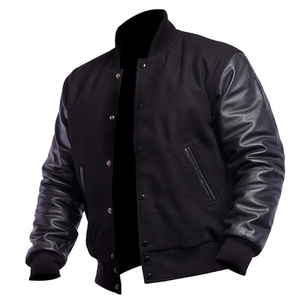 Veste universitaire en toile pour homme de haute qualité, best-seller, respirante, imperméable, réversible, prix de gros abordable, motif uni - Product Image 4