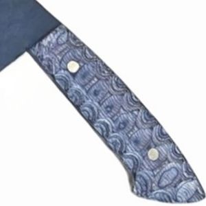 Cuchillos de carnicero profesionales tradicionales con hoja de corte rectangular ancha, mango de madera duradero y funda de cuero para carne - Product Image 2