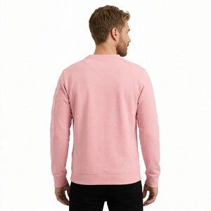 Custom <b>Men</b> <b>Pink</b> <b>Sweatshirt</b> Heavyweight Cotton Crewneck <b>Sweatshirt</b> Plain Loose Fit Casual Pullover Long Sleeve Blank <b>Sweatshirts</b> - Product Image 2