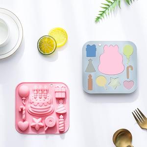 Birthday Cake Baking Tools Chocolate <b>Mold</b> Cake <b>Resin</b> <b>Silicone</b> <b>Mold</b> - Product Image 4