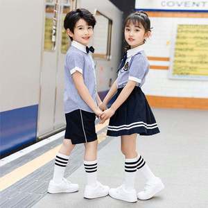 Tenue d'uniforme scolaire DHL pour la maternelle et l'école primaire, ensemble deux pièces sportif pour enfants, style professionnel, collection printemps pour collégiens - Product Image 4