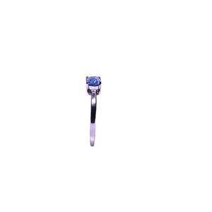 Anillo Clásico de Plata de Ley 925 Chapado en Oro con Topacio Azul para Mujer, Joyería para Bodas - Product Image 2