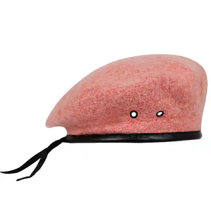 New Arrival High Quality 100% Wool Sports <b>Beret</b> Caps New Fashion Custom Logo Factory Price Ceremonial <b>Beret</b> - Product Image 3