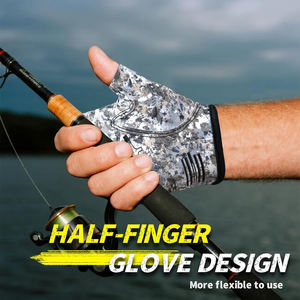 Gants de pêche professionnels respirants à demi-doigts, légers, antidérapants, extensibles, adaptés à la chasse et à la pêche en plein air - Product Image 3