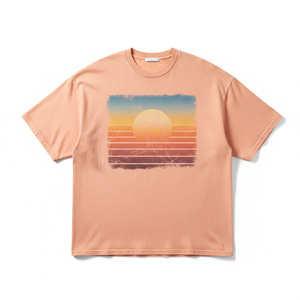 เสื้อยืดโอเวอร์ไซส์ทรงหลวมพรีเมียม ผ้าคอตตอนหนา แต่งด้านหน้าด้วยการถัก สไตล์สตรีทแวร์ ปรับแต่งได้ ไหล่ตก ลายพิมพ์ - Product Image 4