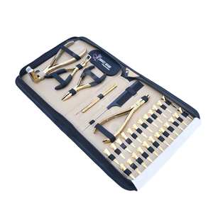 Gold <b>Hair</b> <b>Extension</b> Tools Kit with Flat Crimping Plier Tape-<b>In</b> Applicator Microlink Removal Tool 3-Hole Crimper Loop Hook Comb - Product Image 6