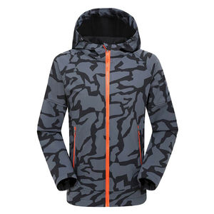 Chaqueta Softshell de Camuflaje para Hombre de Alta Calidad, Cortavientos, con Cremallera y Capucha, de Poliéster, para Invierno, Uso Casual, OEM - Product Image 2