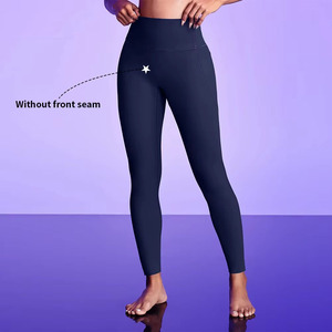 Leggings de Compresión Deportivos para Mujer al por Mayor, Personalizados, de Color Sólido, con Efecto Levanta Glúteos, Cintura Alta, Control de Abdomen, Pantalones de Yoga de Secado Rápido y Transpirables - Product Image 1