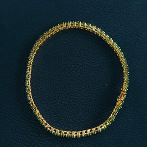 Bracelet tennis classique en acier inoxydable 316L, 10/14/18 carats, fait main, design Rivera, pierre de 3,20 mm, longueur 7,5 pouces, cadeau unisexe - Product Image 2