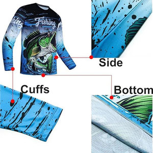Camiseta de Pesca para Hombre, Precio al por Mayor, Cómoda, 100% Poliéster, Transpirable, de Secado Rápido - Product Image 6
