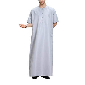 Túnica Islámica de Algodón para Hombre, Diseño Saudí, Thobe Largo, Ropa Musulmana, Thobe OEM, Thobe/Thawb Árabe Islámico - Product Image 4