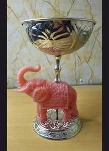 Handcrafted Silver <b>Elephant</b> Fruit Bowl Metal <b>Decorative</b> Serving Bowl Ornate Dry Fruit Platter Royal Table Centerpiece Giftware - Product Image 4