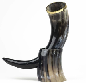Mug à boire viking en corne de buffle fait main avec poignée, tasse à bière en corne naturelle pour bar à domicile et cadeau - Product Image 3