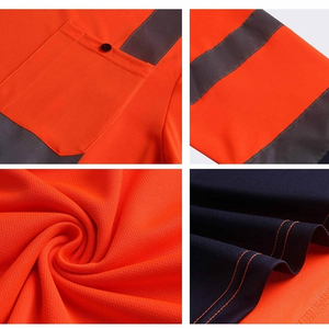 Latest Design Wholesale Hi <b>Vis</b> Protective Security Work Breathable Safety <b>T</b>-<b>shirts</b> Custom Logo Heat Transfer Printing Reflective - Product Image 4