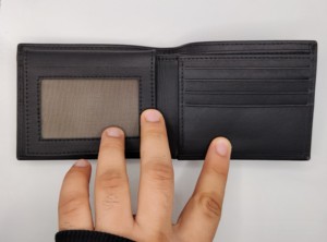 Men's Premium Vintage Designer Genuine Leather <b>Wallet</b> Fold High Quality <b>RFID</b> <b>Blocking</b> Multi-Card Holder Polyester Lining Custom - Product Image 3
