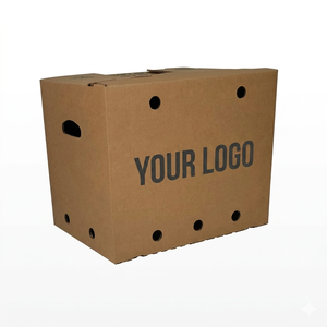 Barquettes en carton ondulé recyclé pour l'agriculture avec impression dorée, emballage écologique personnalisé pour produits frais et produits agricoles - Product Image 3