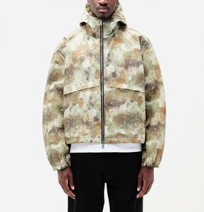 Stitchmode Outdoor Winter Camouflage Printed Windbreaker Hiking <b>Jacket</b> Mens Nylon Tear Resistant Waterproof Breathable Hooded - Product Image 1