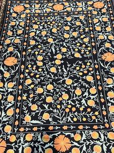 Floral Embroidered Aari Work Kashmiri Hand Embroidered Woolen Medium <b>Weight</b> Breathable Women's Embroidery <b>Fabric</b> - Product Image 2
