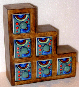 Ceramic Drawer Spice / Jewelry Utility Storage <b>Box</b> by decor world expo - Product Image 6