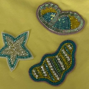 Luxury White Cotton Ribbed Crop <b>Top</b> Tank <b>Top</b> With Beaded Embroidery Red Lobster Sea Life Patch For Women Casual Summer Fashion - Product Image 1