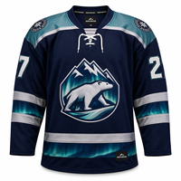 Maillot de hockey sur glace unisexe personnalisé, qualité supérieure, poids professionnel 220g, tissu mesh respirant, uniforme d'équipe, sublimation, twill.