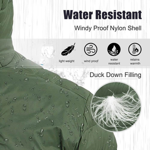 Chaqueta de Plumón para Hombre, Invierno 2026, Precio al por Mayor, Tejido Transpirable, Color Verde Sólido, Corte Regular, Estilo con Cierre, para Actividades al Aire Libre - Product Image 6