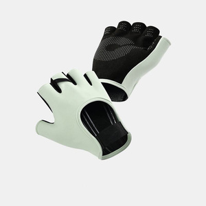 <b>Half</b> Finger Gym Gloves PU Leather Weight Lifting Training Unisex Breathable Non <b>Slip</b> Fitness Wrist Support - Product Image 4