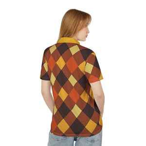 Wholesale <b>Mens</b> <b>70s</b> Vintage Retro Anti-Wrinkle Knitted Print Golf for <b>Shirts</b> Classic Nostalgia Design Custom Logo - Product Image 3