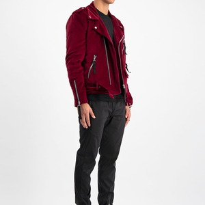New Arrival Trend High Grade Unisex Velvet Slim Fit Custom Classic Winter Stand Collar Front Logo <b>Jacket</b> - Product Image 5