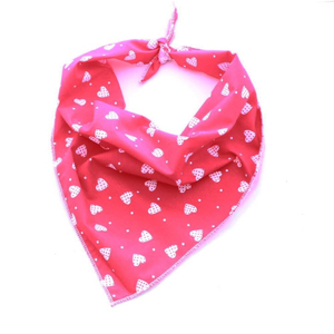 New Fashion Heart to Heart Pattern Light Red Green <b>Bandana</b> Pet Dog Collar Leash with Metal Buckle - Product Image 6