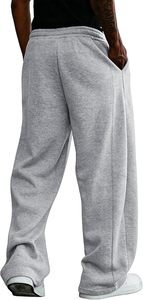 <b>Oversized</b> <b>Sweatpants</b> Men Custom Logo Heavyweight Fleece Joggers Regular Fit Elastic Waist Casual Breathable Streetwear Lounge - Product Image 5