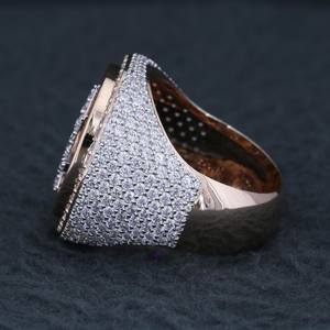 Anillo de Moissanita Iced para Mujer de 5 Ct, Plata de Ley 925, Bañado en Oro Amarillo, Sin Níquel, Sin Plomo, Estilo Hip Hop, Brillante, para Fiesta - Product Image 3