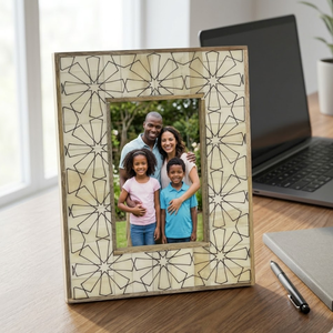 Decorative Bone Inlay Photo <b>Frame</b> <b>4x6</b> Inch | Luxury Handcrafted Carved Picture <b>Frame</b> for Home Interior, Office & Gifting - Product Image 3