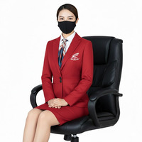 Blazer Formal de Negocios para Mujer, el Más Popular, Color Sólido, Manga Larga, Un Solo Botón, Chaqueta de Traje de Oficina con Cristales