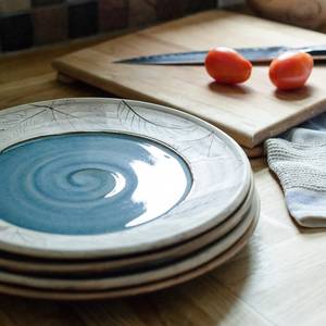 Assiette ronde en porcelaine japonaise, pour steak et sushi, style occidental, pour restaurant, en céramique, avec motif élégant, par UO - Product Image 2